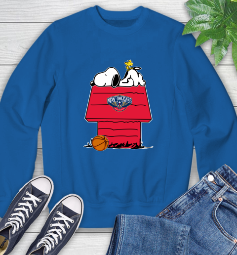 New Orleans Pelicans NBA Basketball Snoopy Woodstock The Peanuts Movie Sweatshirt 8
