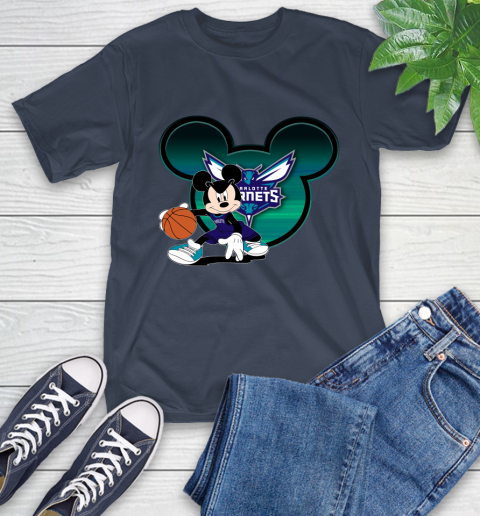 NBA Charlotte Hornets Mickey Mouse Disney Basketball T-Shirt 4
