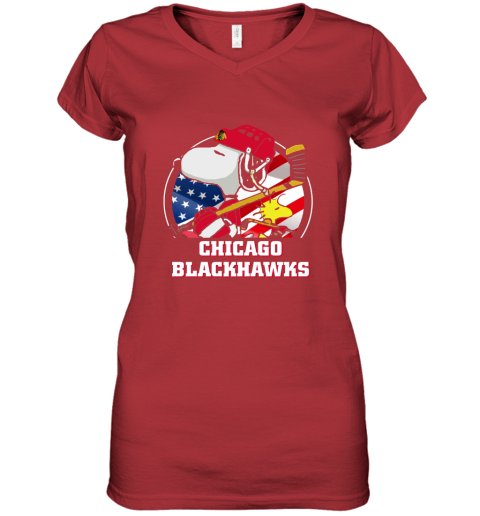 pxev-chicago-blackhawks-ice-hockey-snoopy-and-woodstock-nhl-women-v-neck-t-shirt-39-front-red-480px
