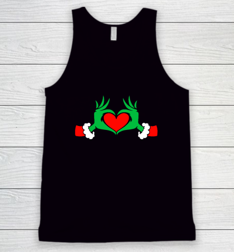 Funny Elf With Cute Heart Hands Style Christmas Costumes Tank Top