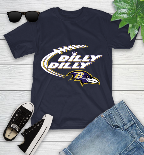 NFL Baltimore Ravens Dilly Dilly Football Sports Youth T-Shirt 3
