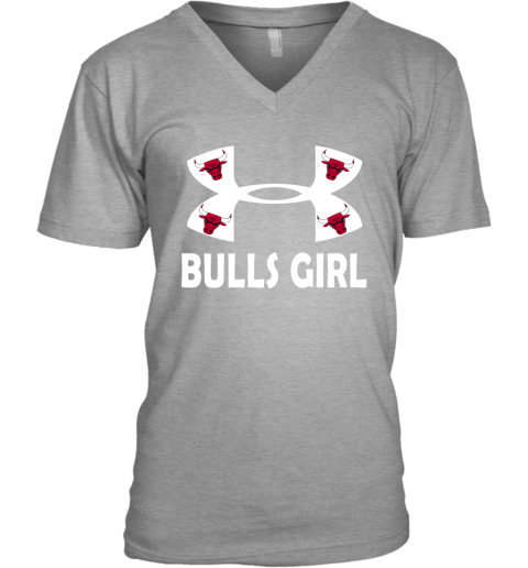 NBA Chicago Bulls Girl Under Armour Basketball Sports N1MwpTxXGuN v neck unisex 8 95 151514 front sport grey