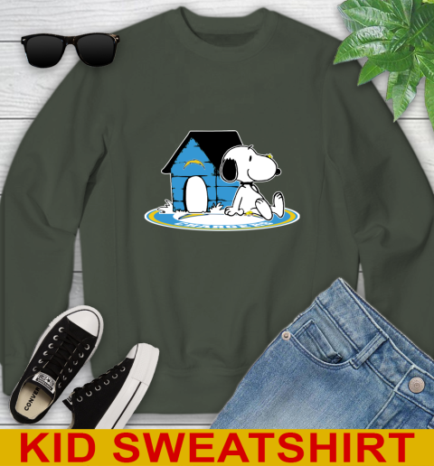 NFL Football Los Angeles Chargers Snoopy The Peanuts Movie Shirt Youth Sweatshirt 9
