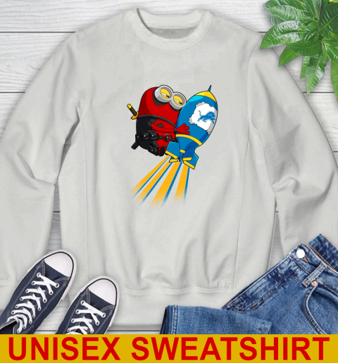 NFL Football Detroit Lions Deadpool Minion Marvel Shirt Sweatshirt 5