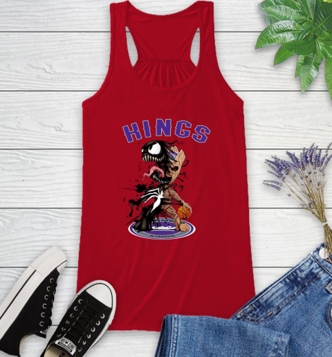 NBA Sacramento Kings Basketball Venom Groot Guardians Of The Galaxy Racerback Tank 6