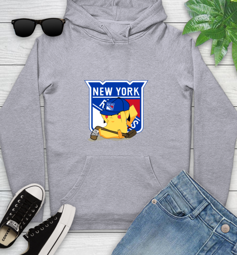 NHL Pikachu Hockey Sports New York Rangers Youth Hoodie 6