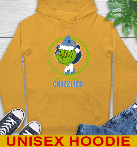 Memphis Grizzlies NBA Christmas Grinch I Hate People But I Love My Favorite Basketball Team Hoodie 3