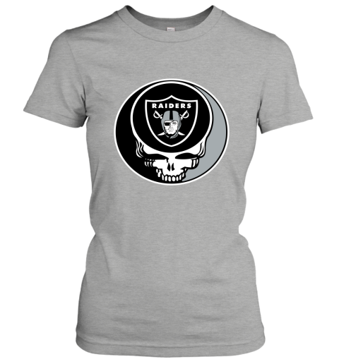 Custom Las Vegas Raiders Men's Name & Number Logo T-Shirt - Ash