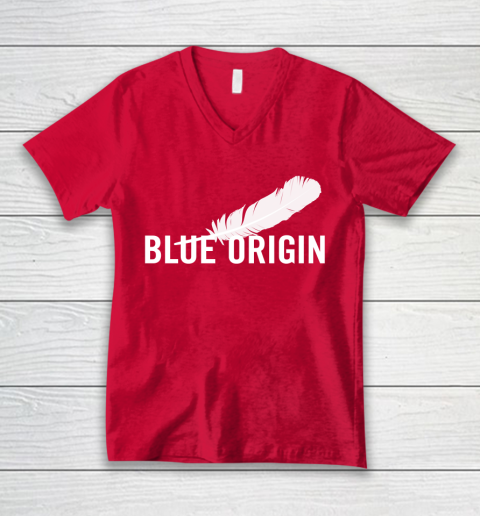 Blue Origin  All White V-Neck T-Shirt 6