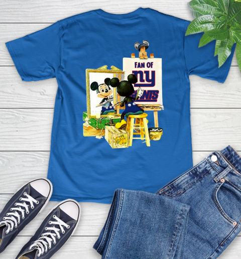 NFL Football New York Giants Mickey Drawing Shirt 50