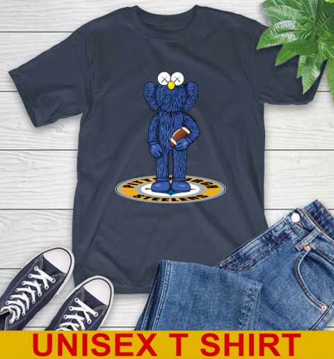 NFL Football Pittsburgh Steelers Kaws Bff Blue Figure Shirt T-Shirt 4