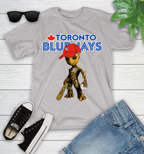 MLB Toronto Blue Jays Groot Guardians Of The Galaxy Baseball Youth T-Shirt 12