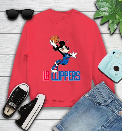 NBA Basketball LA Clippers Cheerful Mickey Mouse Shirt Sweatshirt 10