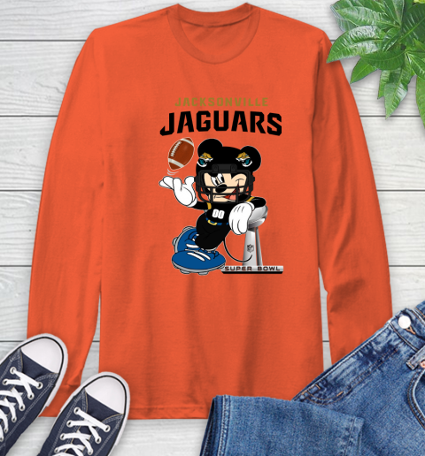 NFL Jacksonville Jaguars Mickey Mouse Disney Super Bowl Football T Shirt Long Sleeve T-Shirt 17