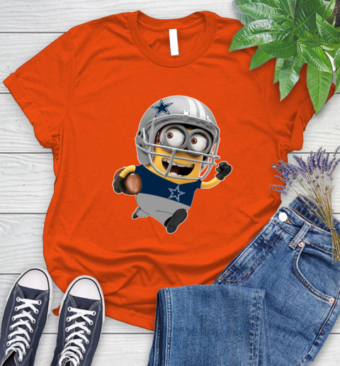 NFL Dallas Cowboys Minions Disney Football Sports Women's T-Shirt 4