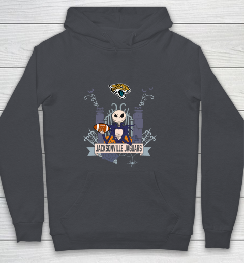 NFL Jacksonville Jaguars Football Jack Skellington Halloween Youth Hoodie 5