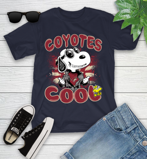 NHL Hockey Arizona Coyotes Cool Snoopy Shirt Youth T-Shirt 2
