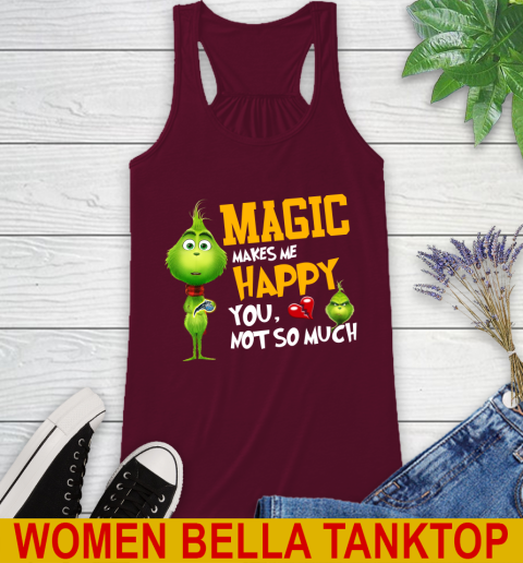 NBA Orlando Magic Makes Me Happy You Not So Much Grinch Basketball Sports Racerback Tank 2