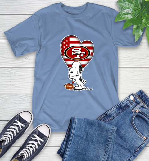 San Francisco 49ers NFL Football The Peanuts Movie Adorable Snoopy T-Shirt 11