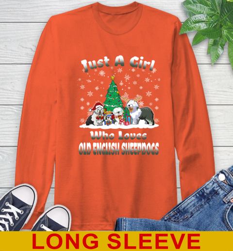 Christmas Just a girl who love old english sheepdogs dog pet lover 58