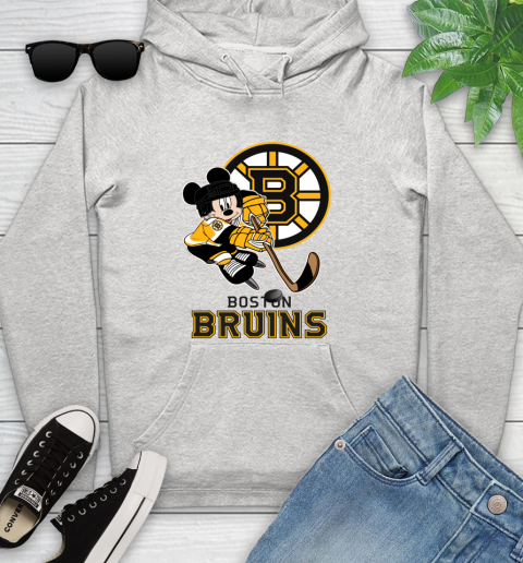 NHL Boston Bruins Mickey Mouse Disney Hockey T Shirt Youth Hoodie 1