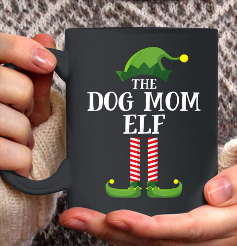 Dog Mom Elf Matching Family Group Christmas Party Pajama Ceramic Mug 11oz