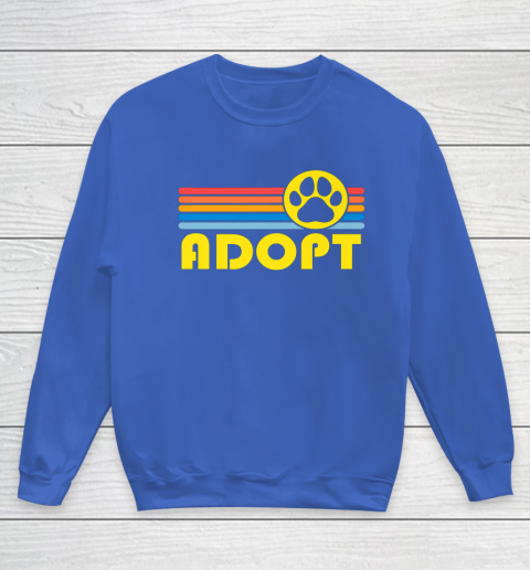 Rescue Animal Adoption Adopt Cat or Dog Vintage Retro Sunset Youth Sweatshirt 6