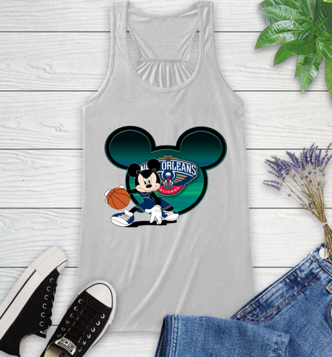 NBA New Orleans Pelicans Mickey Mouse Disney Basketball Racerback Tank