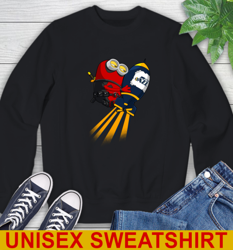 NBA Basketball Utah Jazz Deadpool Minion Marvel Shirt Sweatshirt