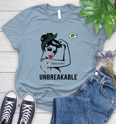 NFL Green Bay Packers Girl Unbreakable Football Sports Women's T-Shirt 6