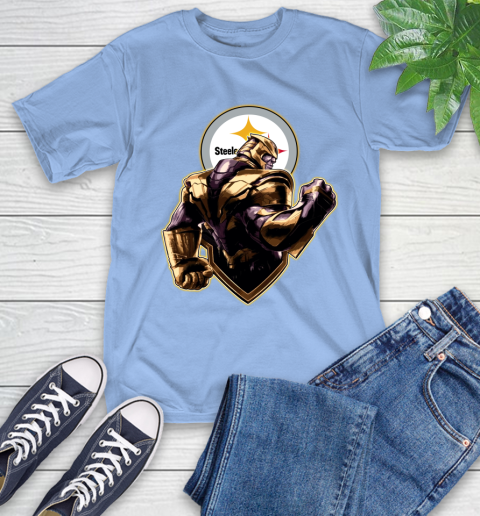 NFL Thanos Avengers Endgame Football Sports Pittsburgh Steelers T-Shirt 11