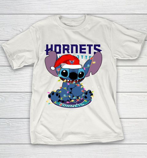 Charlotte Hornets NBA noel stitch Basketball Christmas Youth T-Shirt