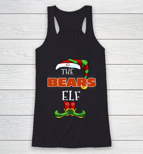 Chicago Bears Christmas ELF Funny NFL Racerback Tank