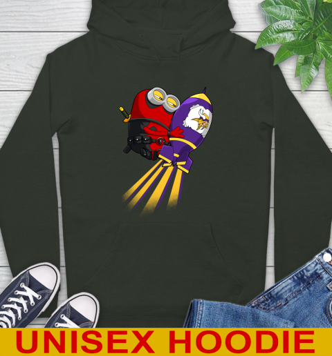 NFL Football Minnesota Vikings Deadpool Minion Marvel Shirt Hoodie 12