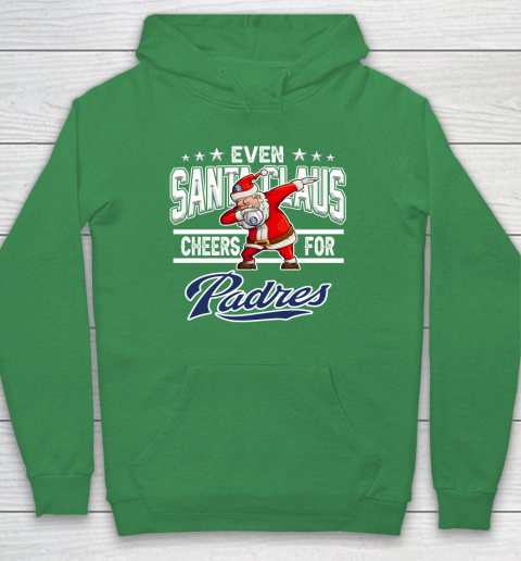 San Diego Padres Even Santa Claus Cheers For Christmas MLB Hoodie 5