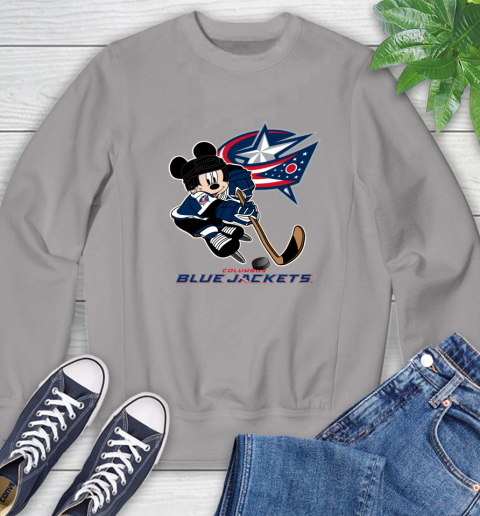 NHL Columbus Blue Jackets Mickey Mouse Disney Hockey T Shirt Sweatshirt 5