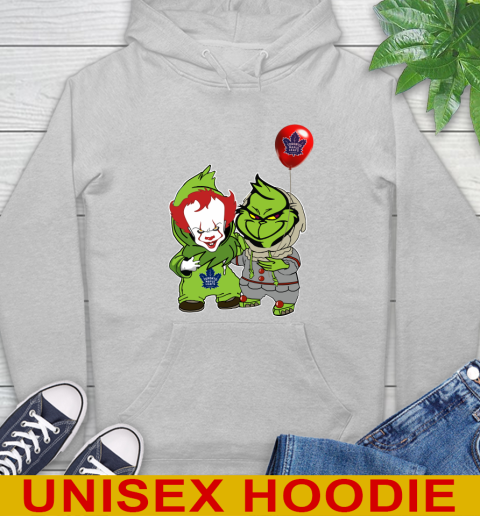 Toronto Maple Leafs Baby Pennywise Grinch Christmas NHL Hockey Hoodie 6