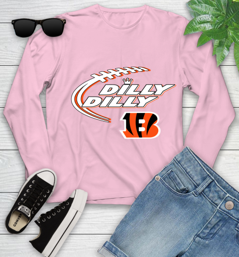 NFL Cincinnati Bengals Dilly Dilly Football Sports Youth Long Sleeve 10