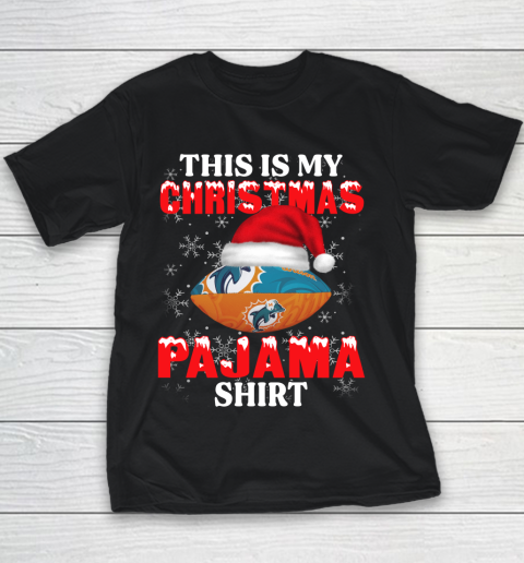 Miami Dolphins This Is My Christmas Pajama Shirt NFL Youth T-Shirt