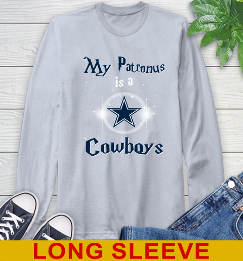 NFL Football Harry Potter My Patronus Is A Dallas Cowboys Long Sleeve T-Shirt 6