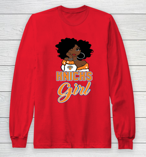 New York Knicks Girl NBA Long Sleeve T-Shirt 10