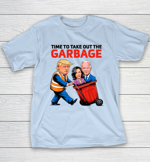 Garbage For Trump 2024  Time To Take Out The Garbage Youth T-Shirt 5
