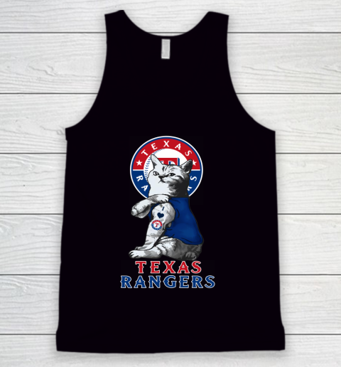 MLB Baseball My Cat Loves Texas Rangers Tank Top