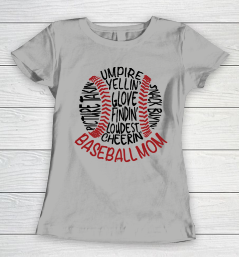 Mother's Day Funny Gift Ideas Apparel  Baseball Mom 2 T Shirt Women's T-Shirt 8