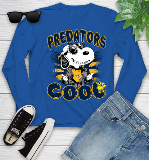 NHL Hockey Nashville Predators Cool Snoopy Shirt Youth Long Sleeve 9