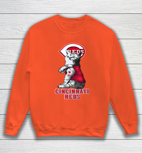 MLB Baseball My Cat Loves Cincinnati Reds Sweatshirt 3