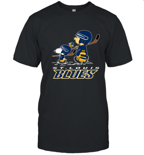 Let's Play St. Louis Blues Ice Hockey Snoopy NHL Unisex Jersey Tee