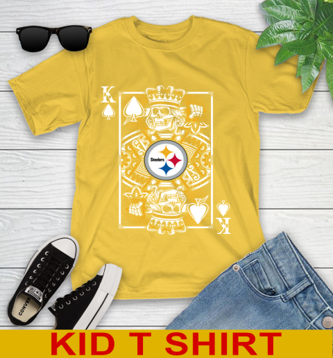 Pittsburgh Steelers NFL Football The King Of Spades Death Cards Shirt Youth T-Shirt 9