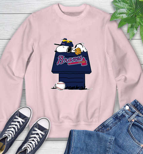 MLB Atlanta Braves Snoopy Woodstock The Peanuts Movie Baseball T Shirt Sweatshirt 9