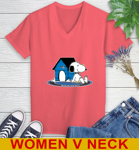NBA Basketball Orlando Magic Snoopy The Peanuts Movie Shirt Women's V-Neck T-Shirt 7